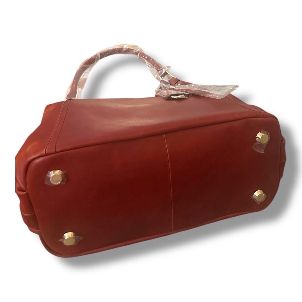 Red Leather Tassel Shoulder Bag - Women - Picture 7 of 16